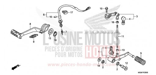 PEDALE CB600FAD de 2013